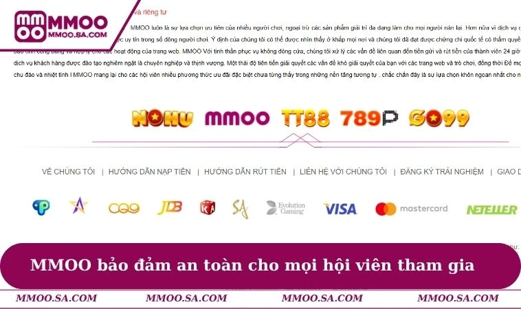 Home 28 MMOO bảo đảm an toàn cho mọi hội viên tham gia