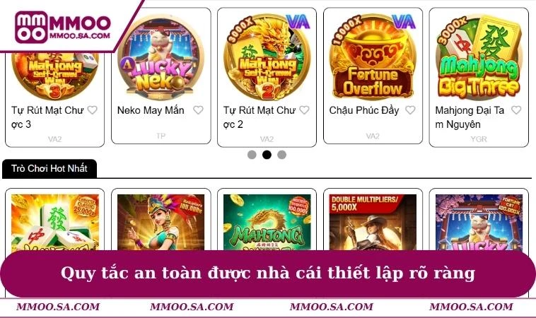 Chính Sách Bảo Mật MMOO 1 Quy tắc an toàn được nhà cái thiết lập rõ ràng